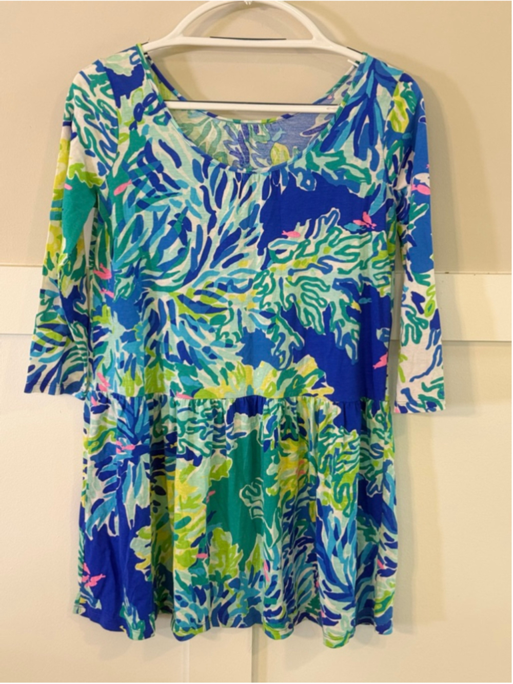 Lilly Pulitzer Girls Tropical Print Dress Size XL 12-14 - Picture 6 of 6